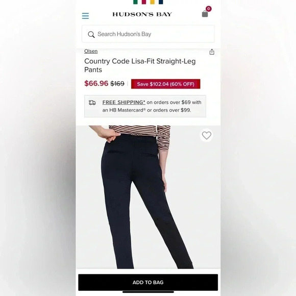 Olsen/ Lisa/ Dressy joggers/ Ankle/ Cropped/ Black/ Size US XS - Picture 3 of 13